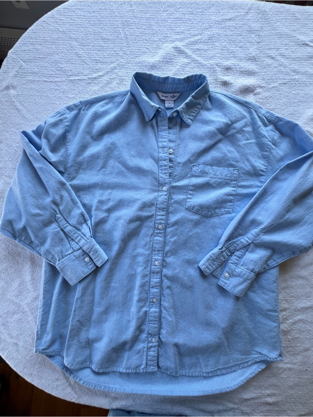 Old Navy Light Blue Women's Button-Down Shirt